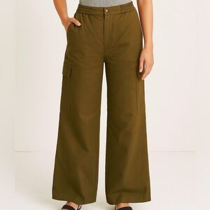 Wayf Olive Cargo Wide Leg‎ Pants Sz Small